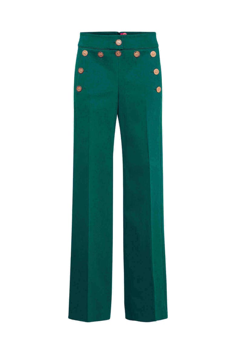 Striped Sailor Trousers, Main, color, Emerald