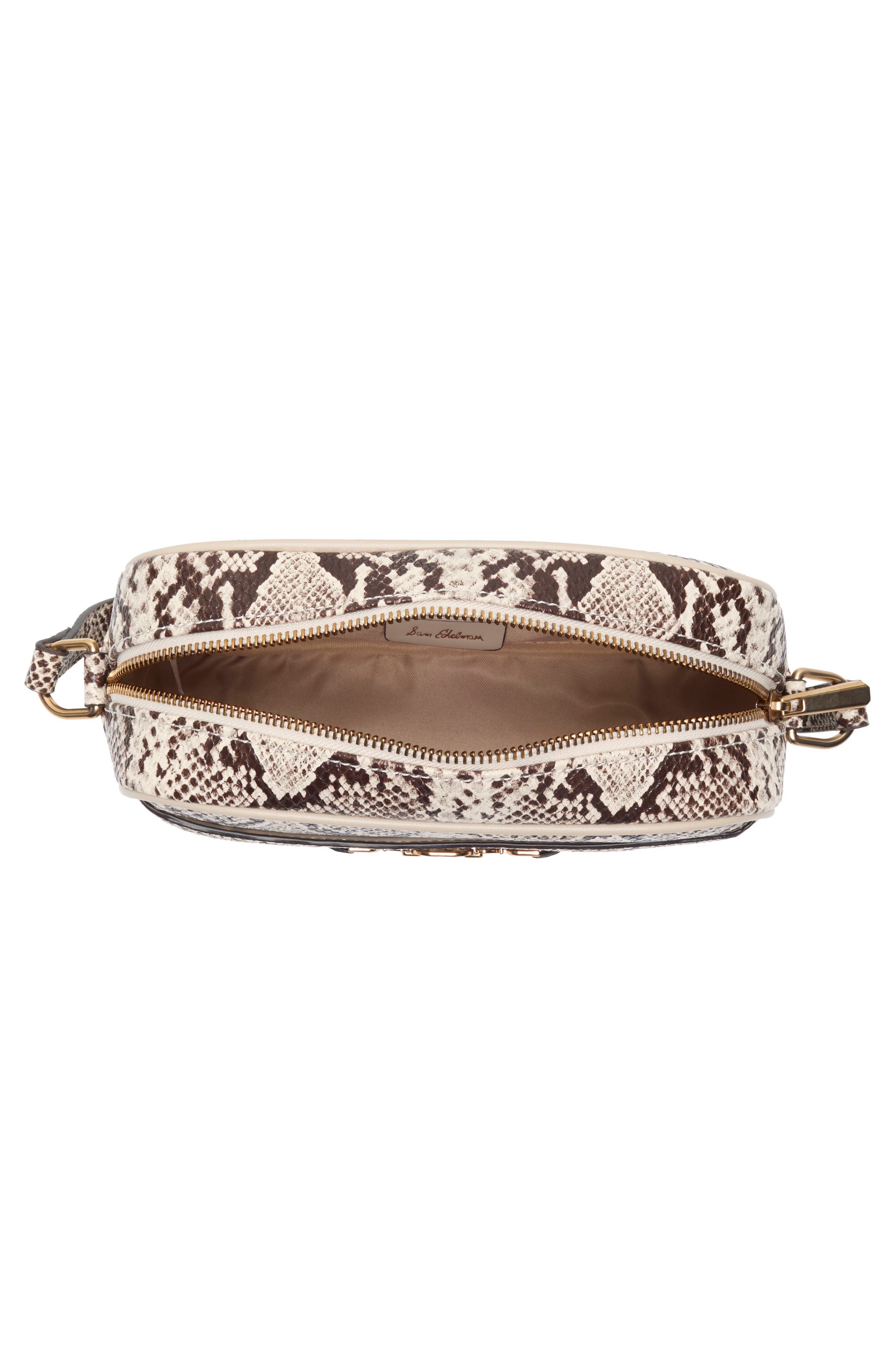 Sam Edelman Loraine Camera Bag, Alternate, color, Ivory Snake