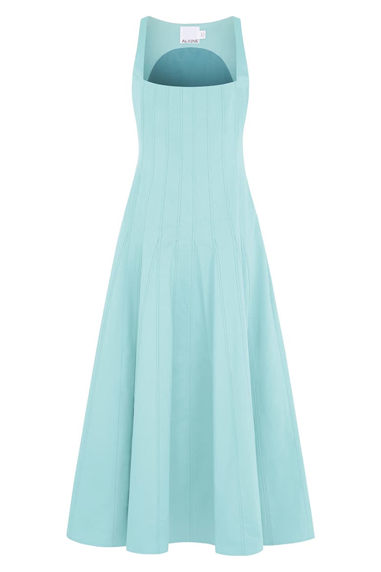 Fernanda Godet Pleat Sundress, Alternate, color, BLUE