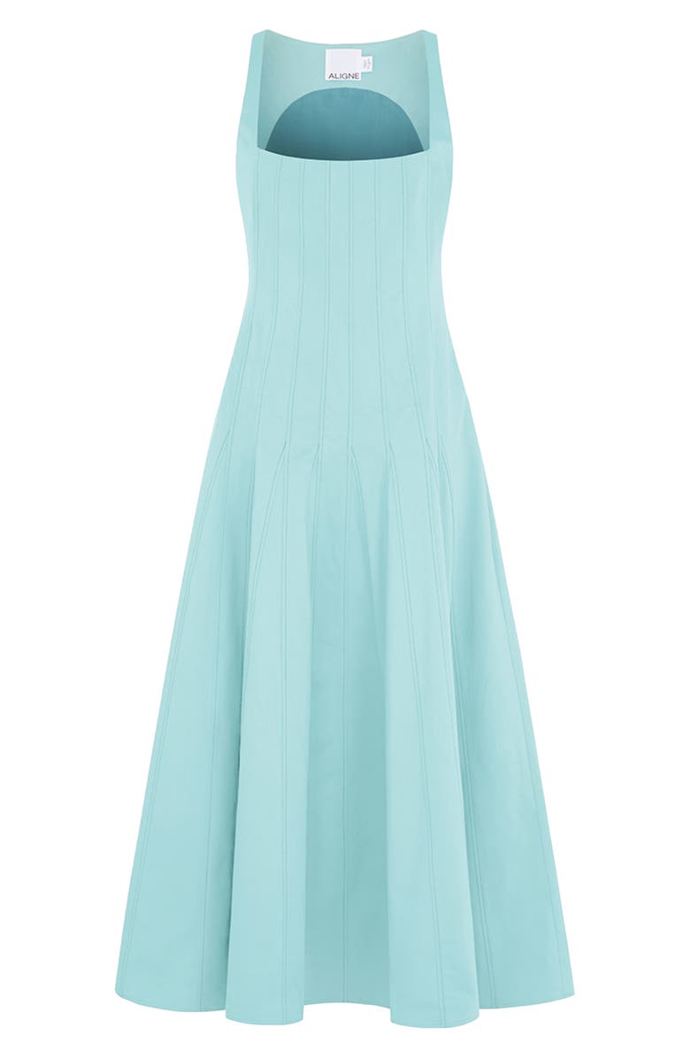 ALIGNE Fernanda Godet Pleat Sundress, Alternate, color, Blue