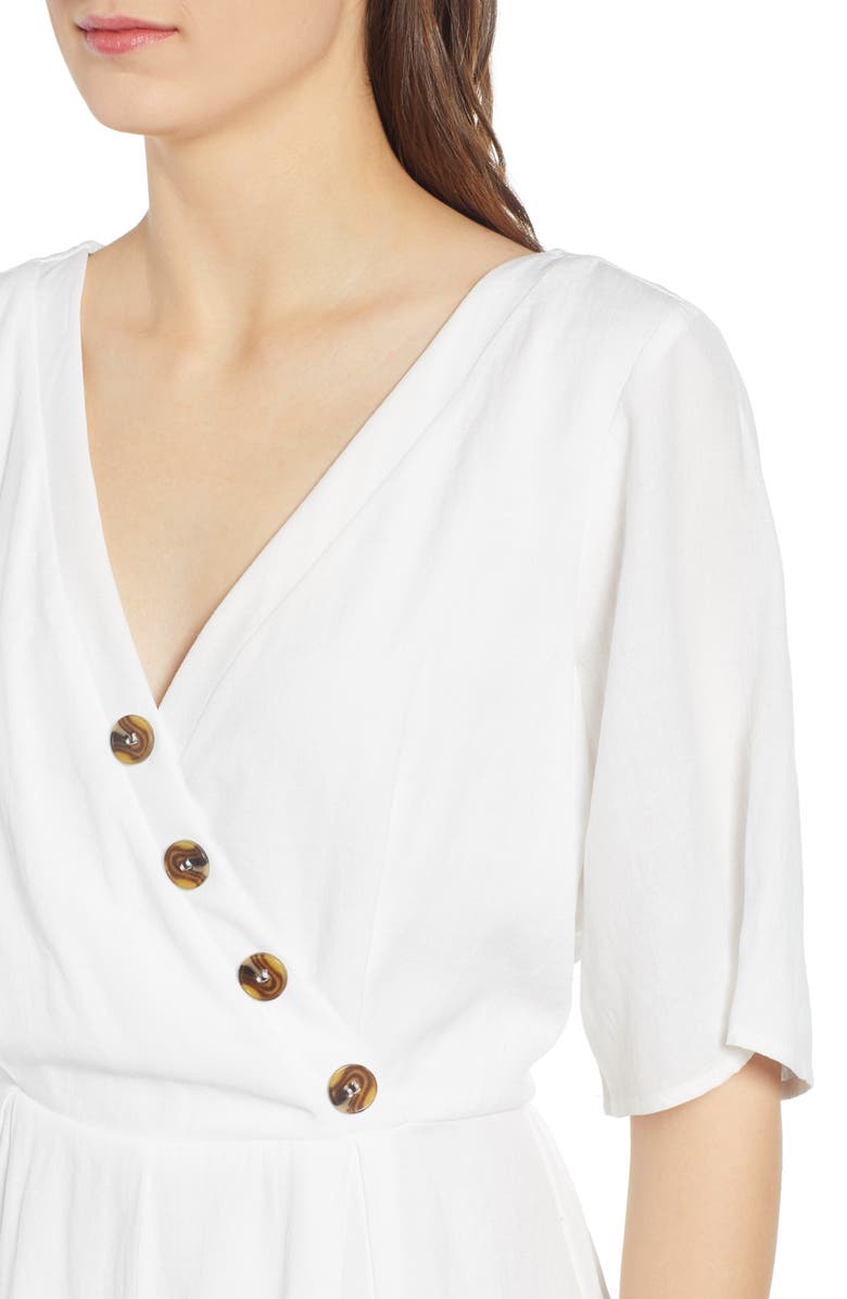 Row A Slant Button Romper, Alternate, color,