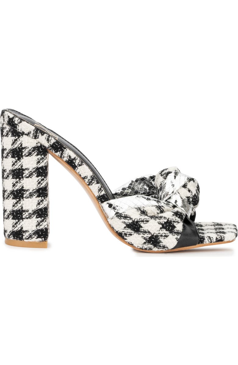 NEW YORK AND COMPANY Anthi Houndstooth Block Heel Sandal, Alternate, color,