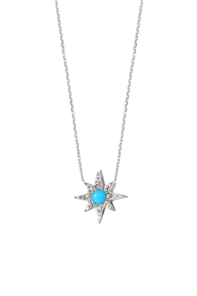 Mini Starburst Necklace, Main, color, TURQUOISE