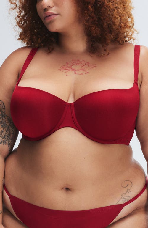 Savage X Fenty Microfiber Balconette Bra In Red