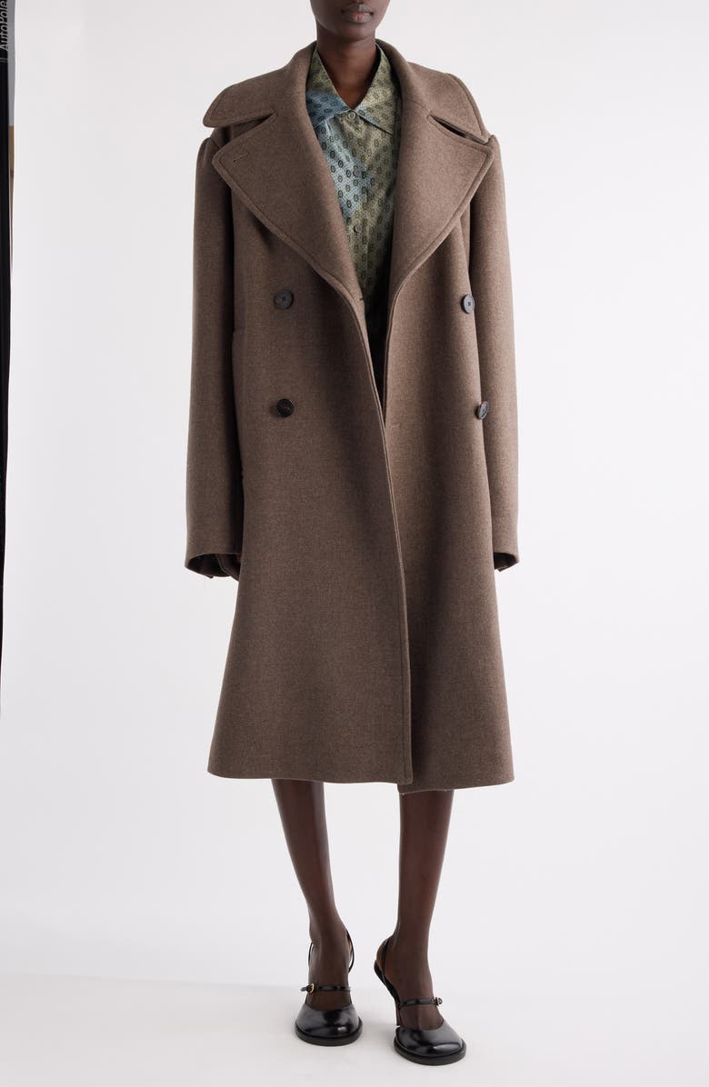 Dries Van Noten Dindia Print Long Sleeve Belted Silk Satin Shirtdress, Alternate, color, Stone