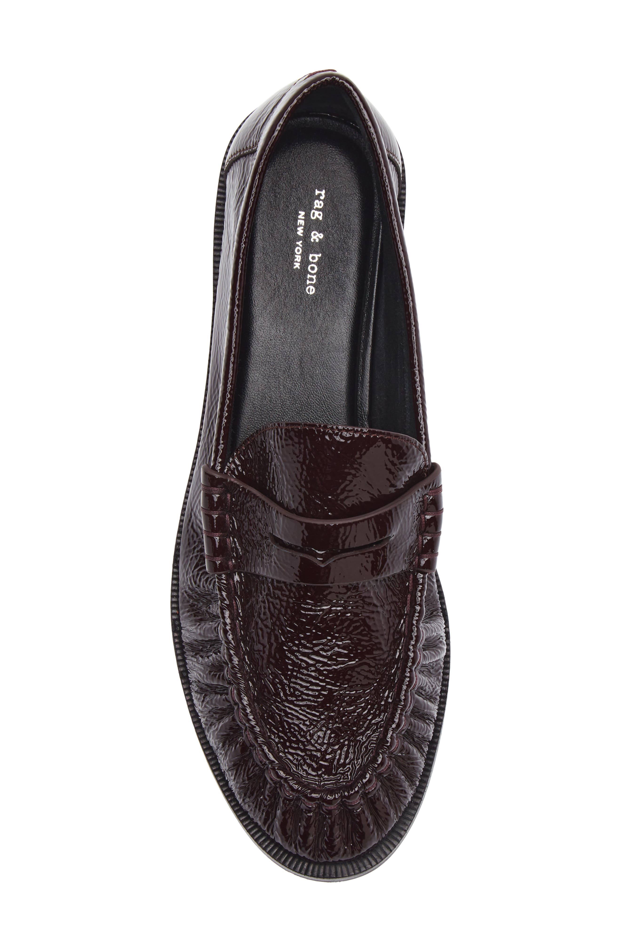 Lexi Leather Loafer, Alternate, color, DARK RED