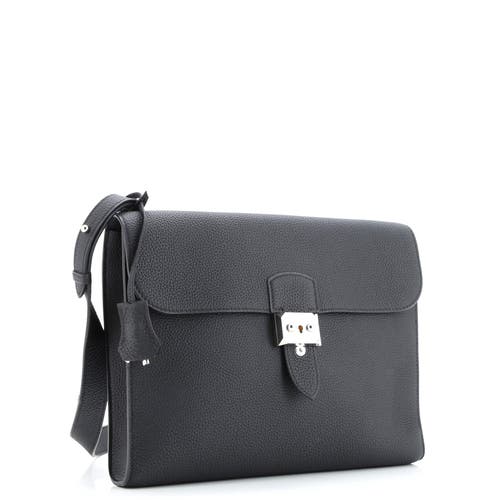 Pre-owned Hermes Hermes Sac A Depeches Messenger Bag Togo 29 In Black