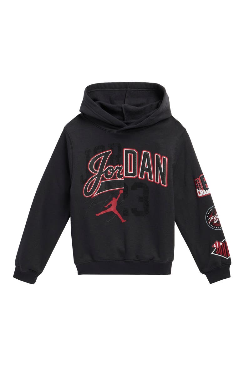 Kids' Varsity Hoodie, Main, color, OFF NOIR