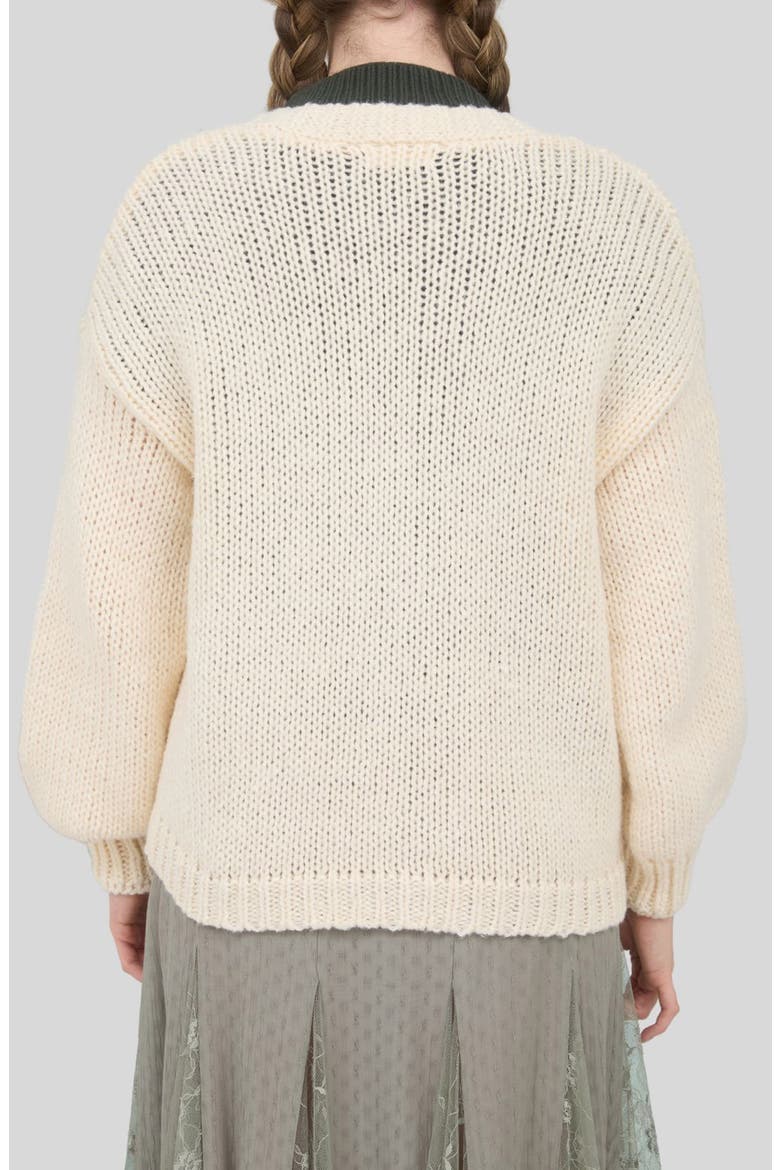 Floral Embroidered Cardigan, Alternate, color, CREAM