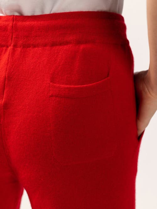Gobi Mongolian Cashmere Cuffed Cashmere Jogger In Red
