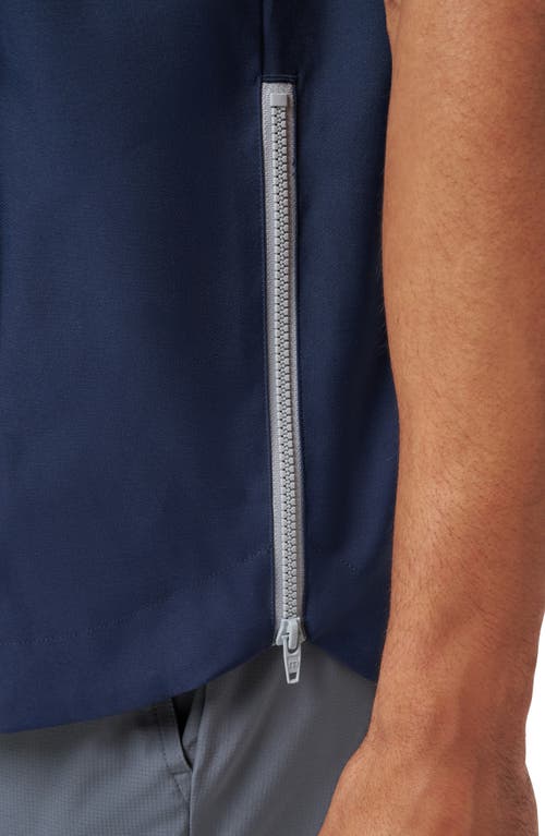 Travismathew Sport Mode Short Sleeve Hoodie In Blue
