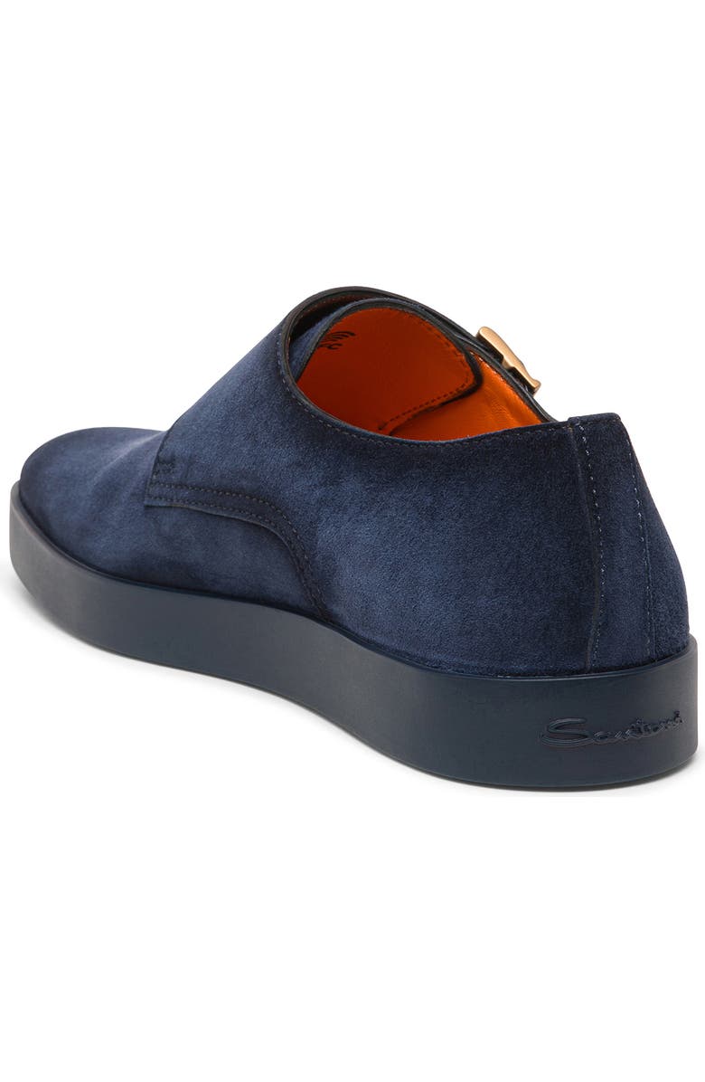 Santoni Monk Strap Sneaker, Alternate, color, Blue