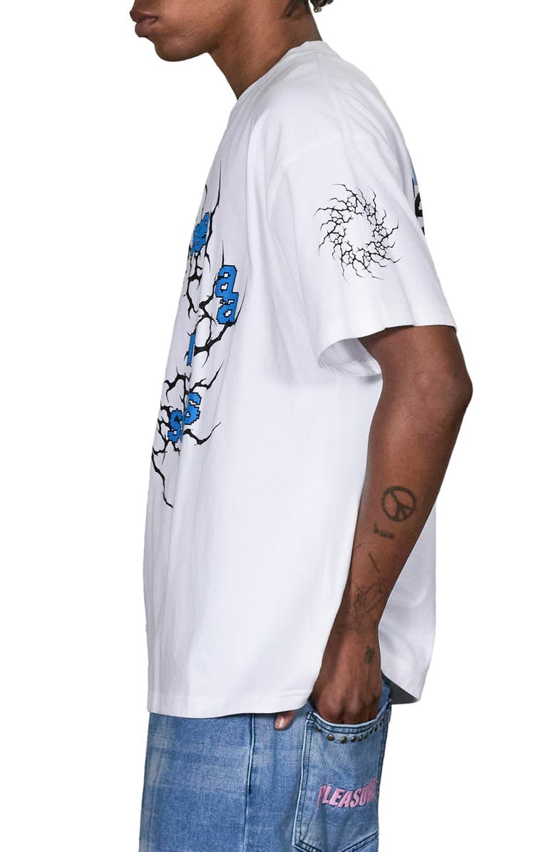 PLEASURES Rotation Cotton Graphic T-Shirt, Alternate, color, White