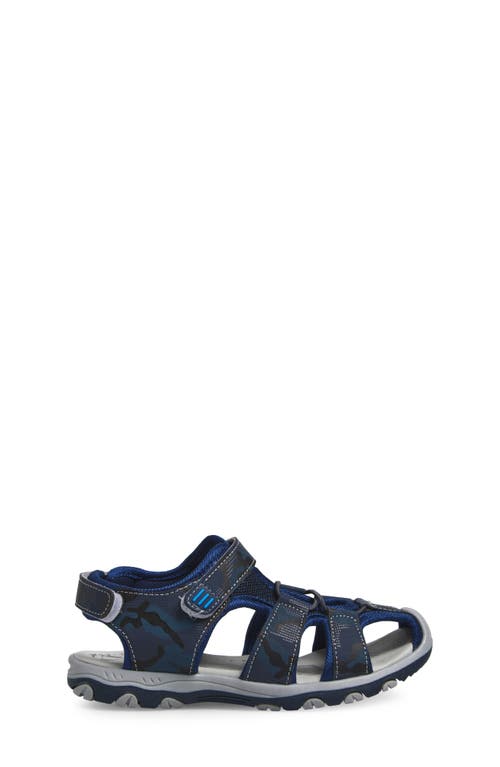 Extreme By Eddie Marc Kids' Camo Woven Sandal In Navy