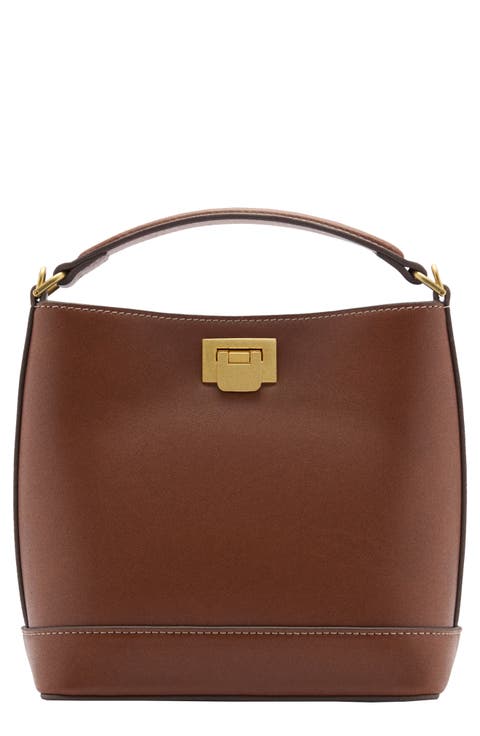 Mini Faux Leather Shopper Bag