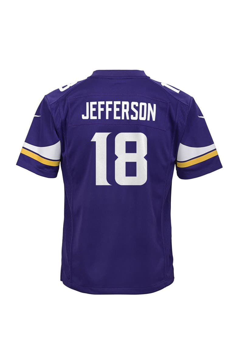 Nike Youth Nike Justin Jefferson Purple Minnesota Vikings Game Jersey, Alternate, color, Purple