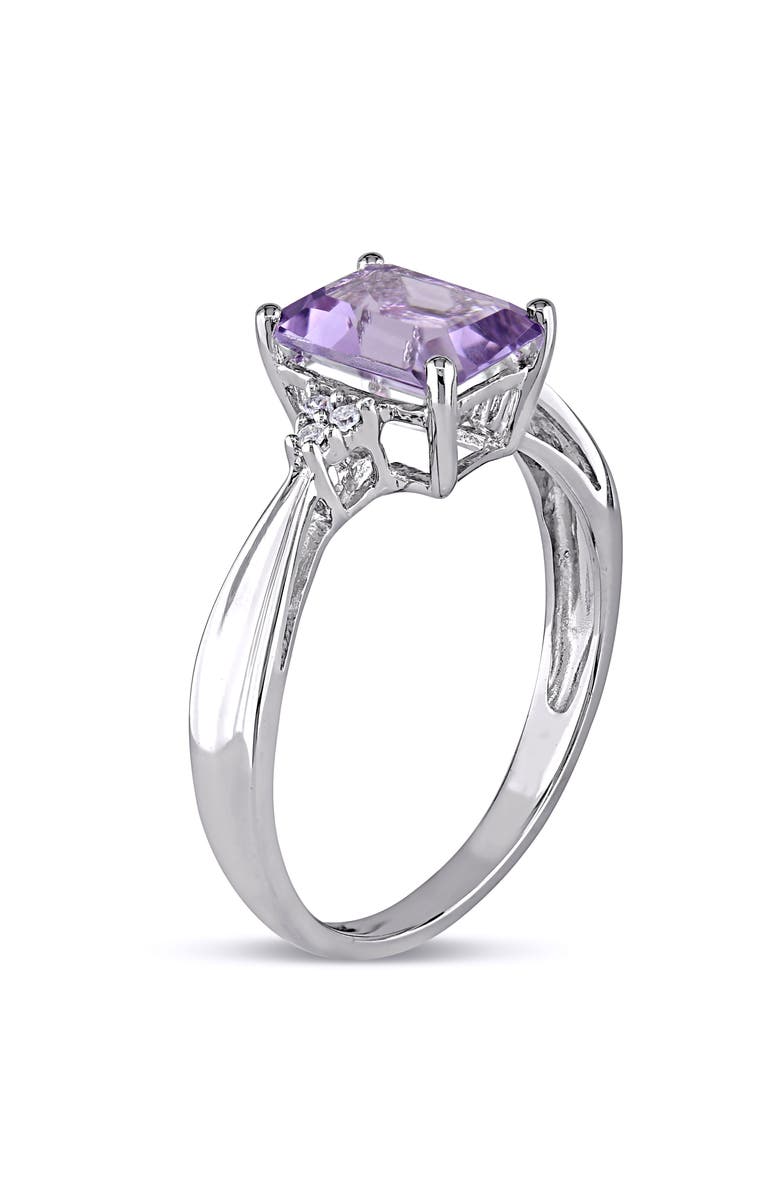 Julianna B. Emerald-Cut Amethyst & Diamond Ring, Alternate, color, Amethyst
