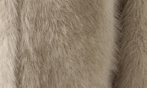 Lk Bennett Noah Faux Fur Coat In Neutral