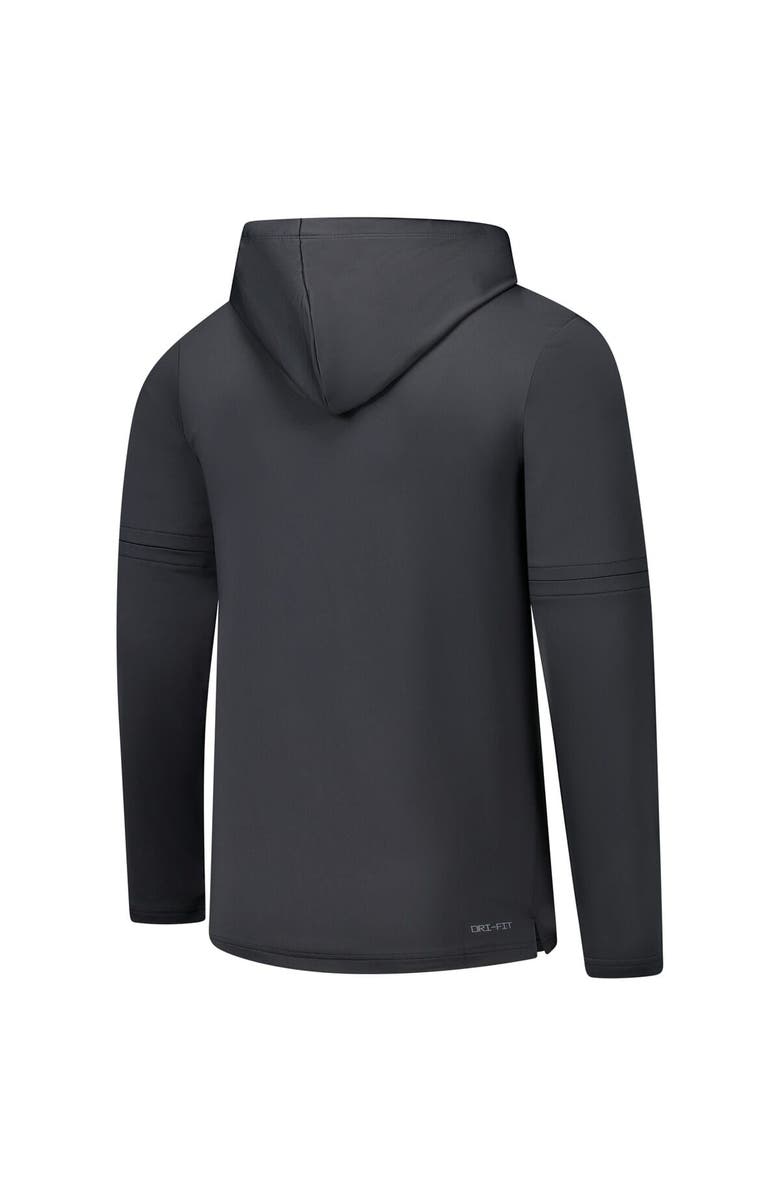 Nike Men's Nike Anthracite Oregon State Beavers 2024 Sideline Performance Long Sleeve Hoodie Top, Alternate, color,