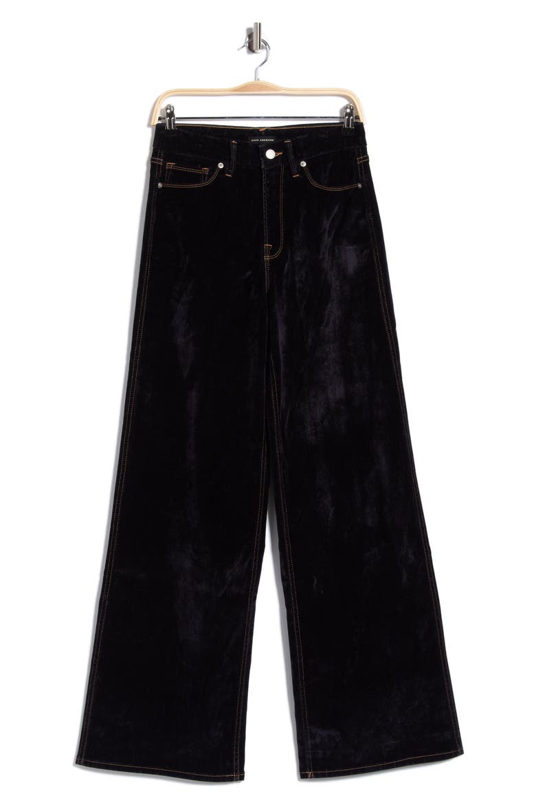 Good Skate High Waist Wide Leg Velvet Jeans, Alternate, color, INDIGO939