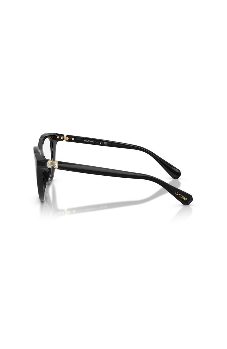 Swarovski 49mm Cat Eye optical glasses, Alternate, color, Black