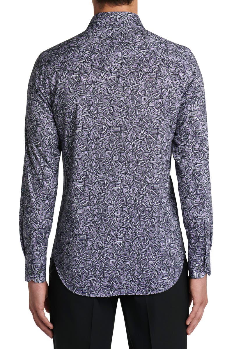 Bugatchi OoohCotton<sup>®</sup> Print Button-Up Shirt, Alternate, color, 