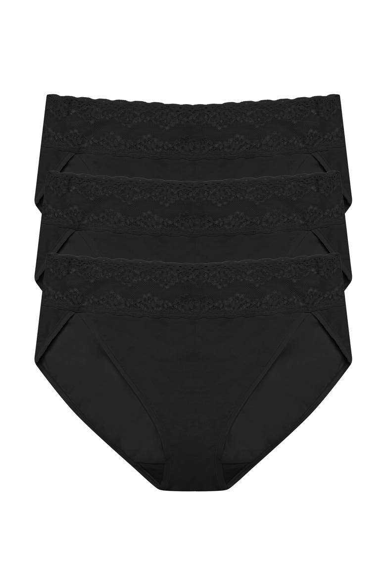 Bliss Perfection One Size French Cut Brief 3-Pack, Main, color, BLACK