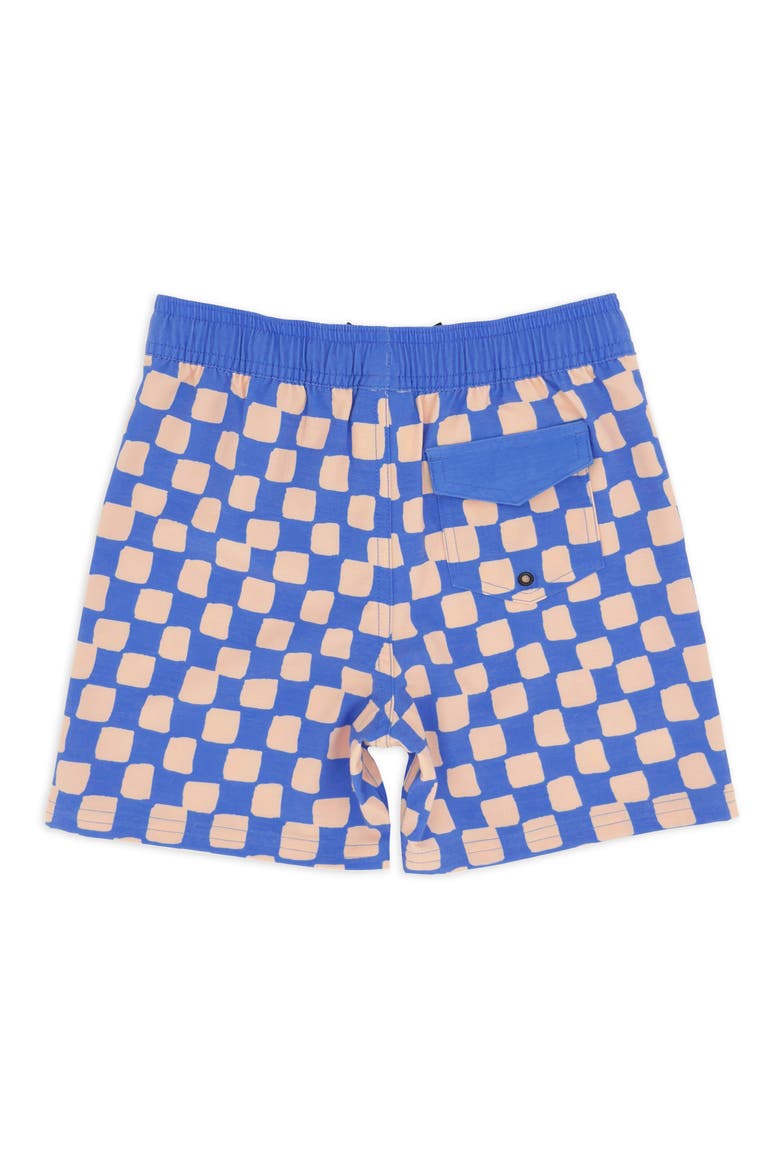Kids' Classic Checkerboard Board Shorts, Alternate, color, MARINA BLUE