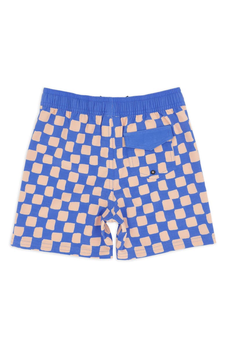 Feather 4 Arrow Kids' Classic Checkerboard Board Shorts, Alternate, color, Marina Blue