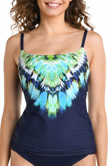La Blanca Seas Print Tankini Top