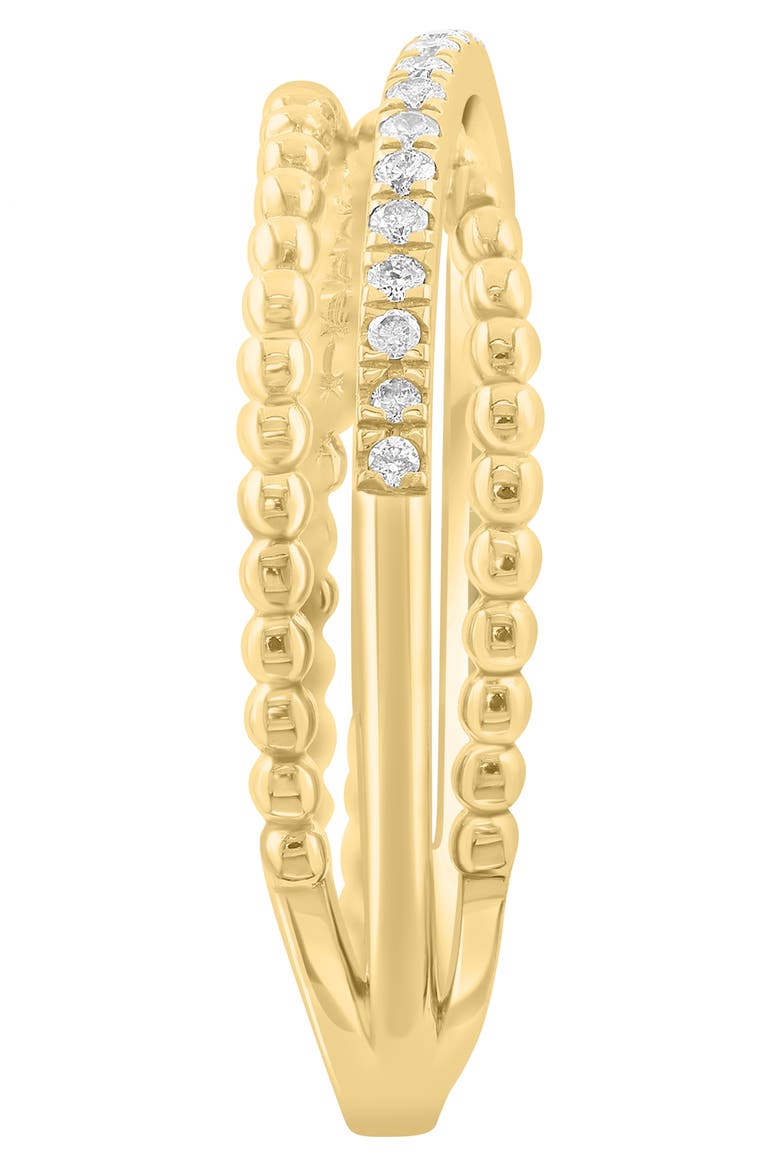 Diamond Crossover Ring, Alternate, color, GOLD/ DIAMOND