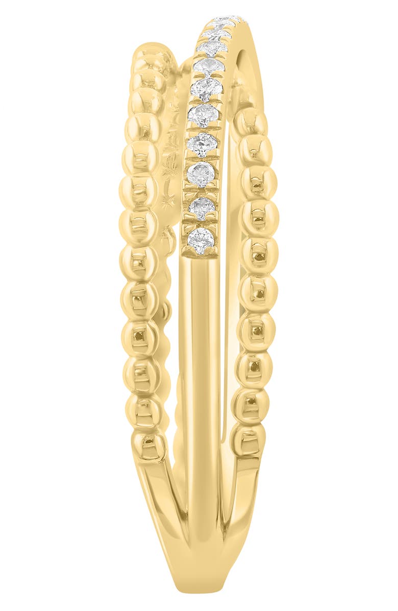 EFFY Diamond Crossover Ring, Alternate, color, Gold/ Diamond