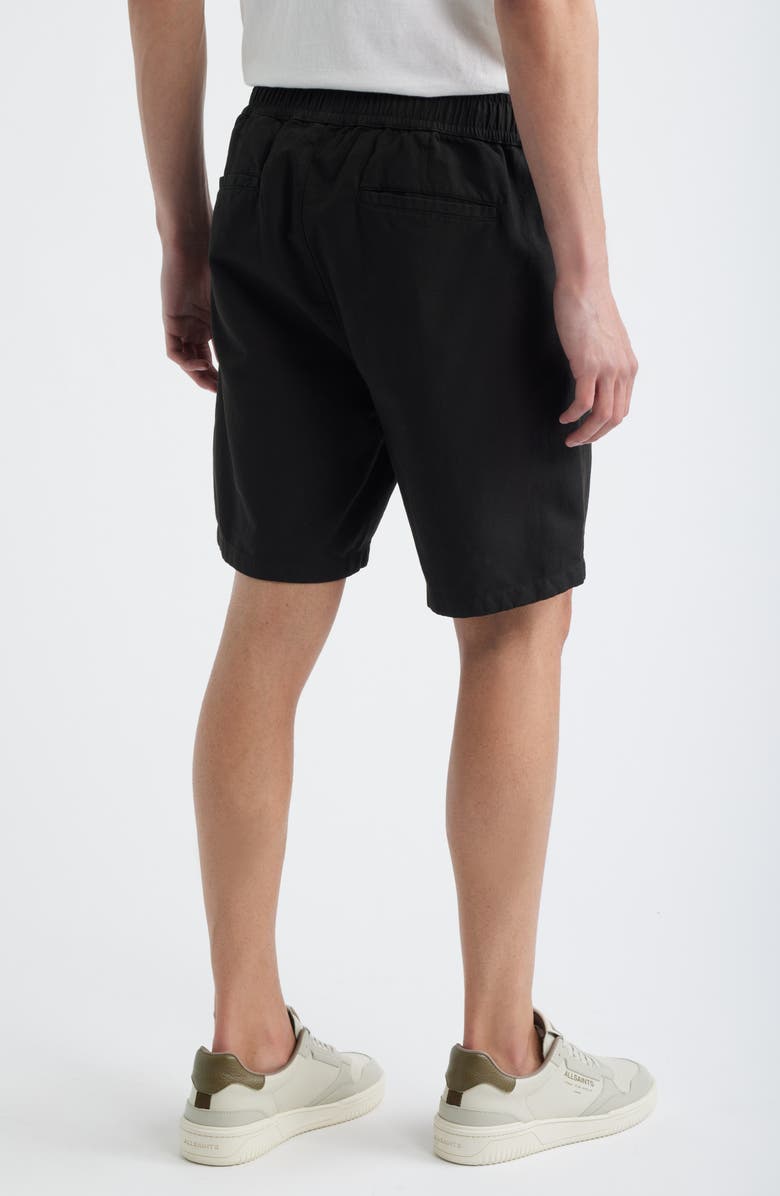 AllSaints Folgate Cotton & Linen Twill Shorts, Alternate, color, Shaded Black