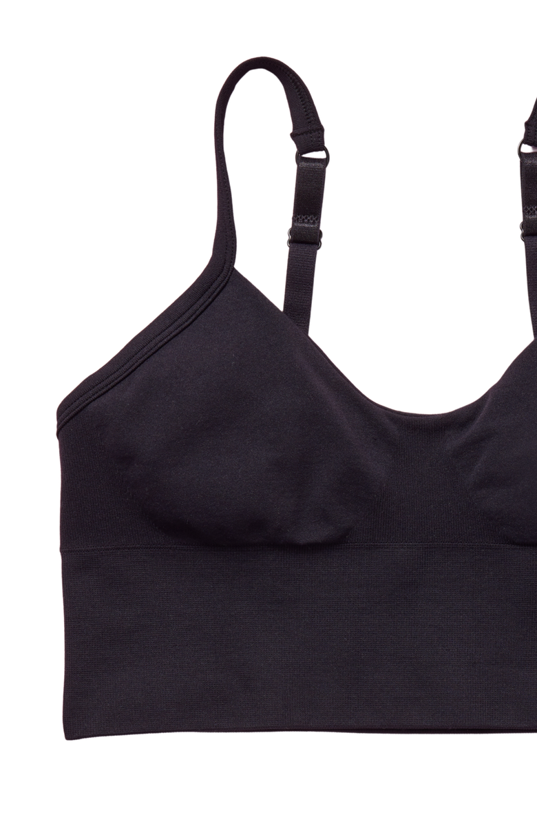 Yellowberry Lola Seamless Crop Bra, Alternate, color, Black