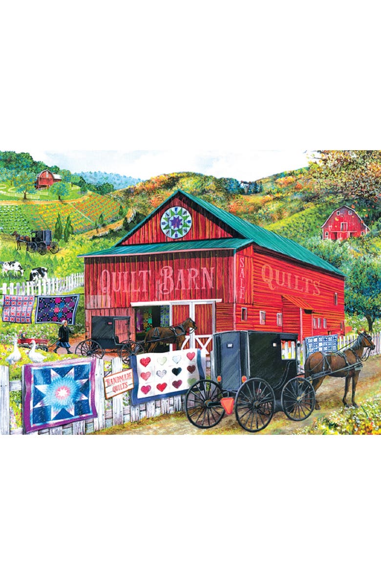 Sunsout Stopping at the Quilt Barn 1000 piece Jigsaw Puzzle for Adults, Alternate, color, Multicolor