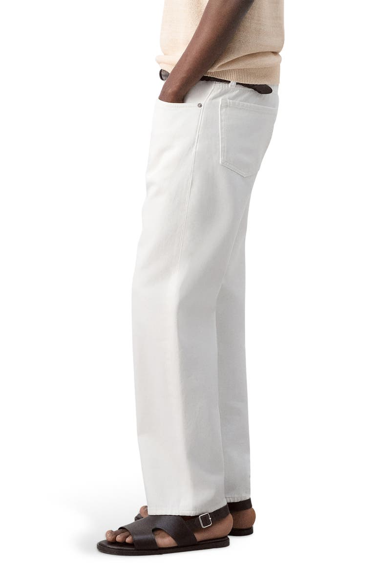 Relaxed Straight Leg Jeans, Alternate, color, OFF WHITE