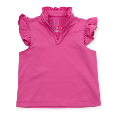 Ellie Girls' Sleeveless Ruffled Top by LH Sport
