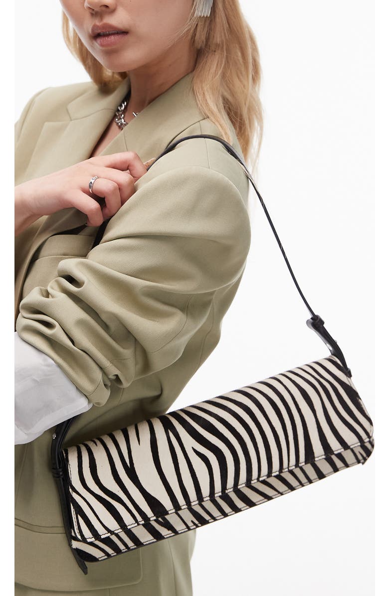 Topshop Stassi Faux Fur Shoulder Bag, Main, color,