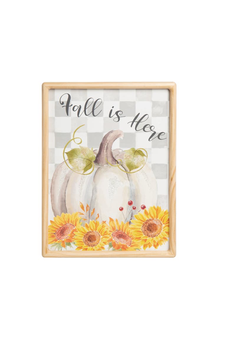 Wood Multicolored Harvest Fall Rejoice Wall Art, Main, color, Multicolored