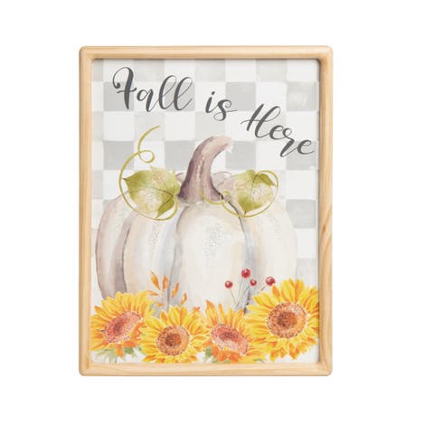 Wood Multicolored Harvest Fall Rejoice Wall Art