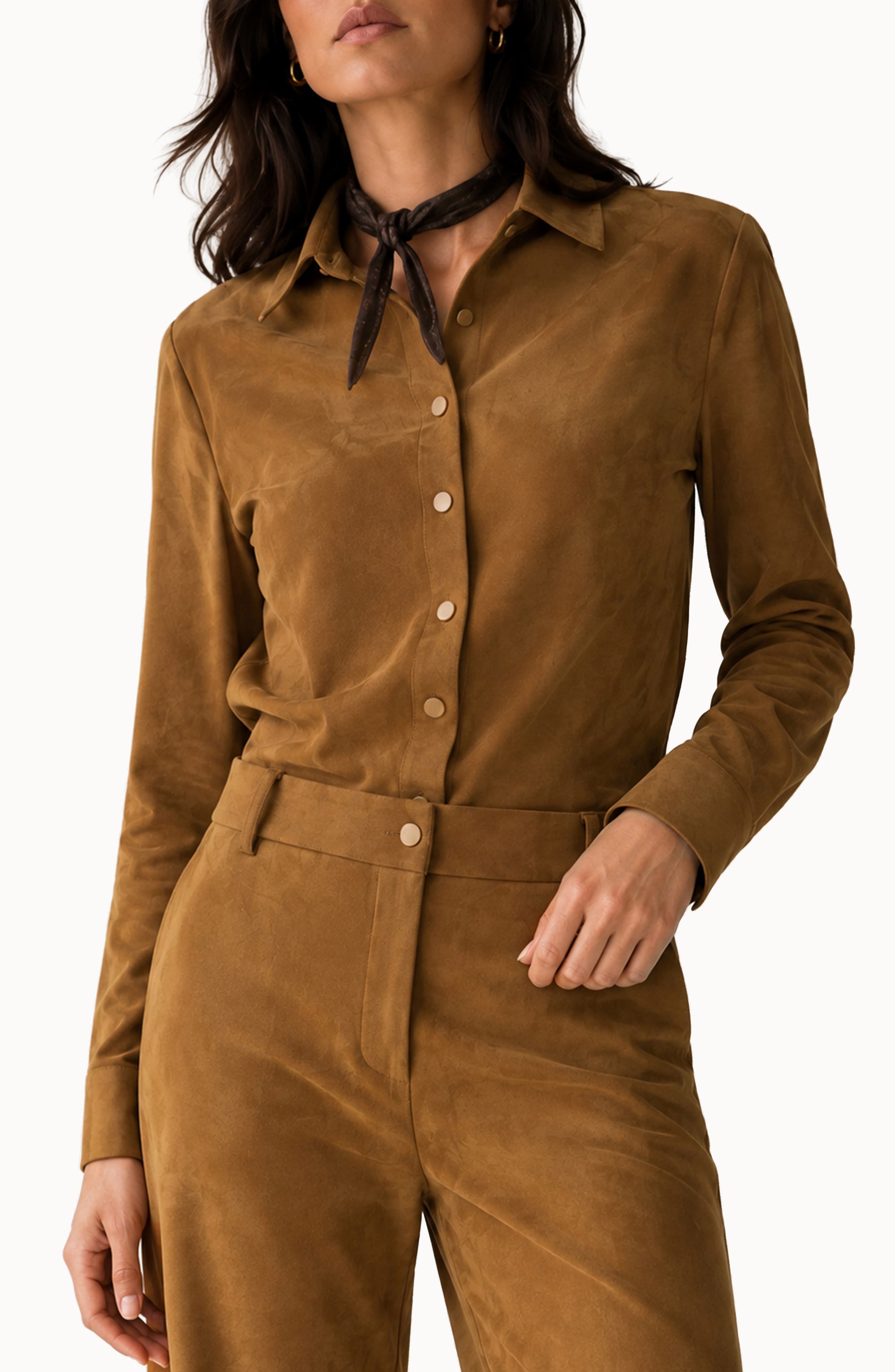 Hoda Faux Suede Top