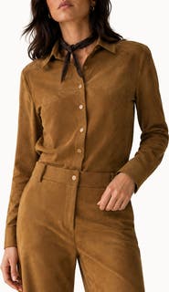 Love By Design Hoda Faux Suede Top