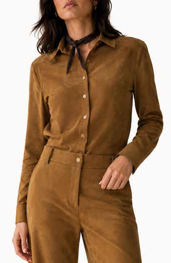 Hoda Faux Suede Top