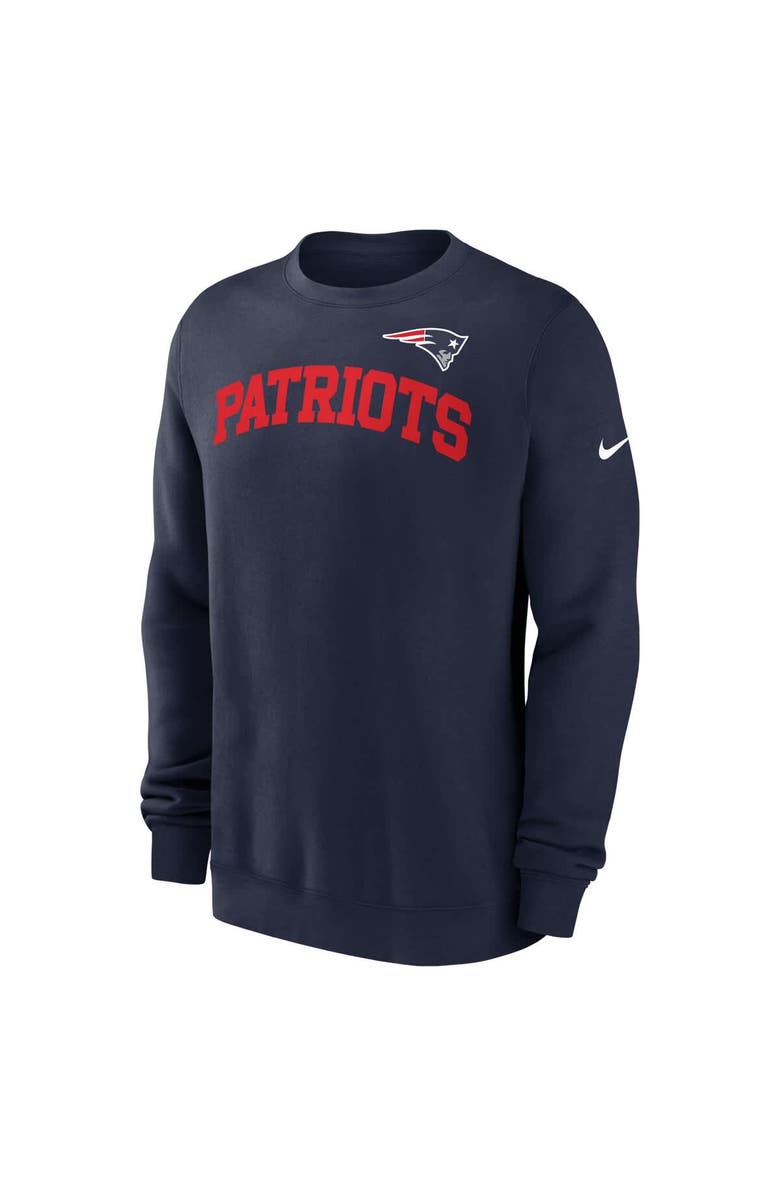 Nike Men's Nike Navy New England Patriots Club Pullover Sweatshirt, Alternate, color, 
