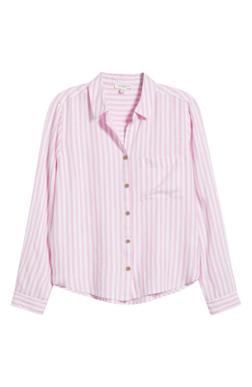BEACHLUNCHLOUNGE BEACHLUNCHLOUNGE CANDACE STRIPE BUTTON-UP SHIRT 