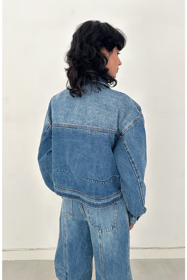 Noma Cotton Denim Jacket, Alternate, color, Medium Blue