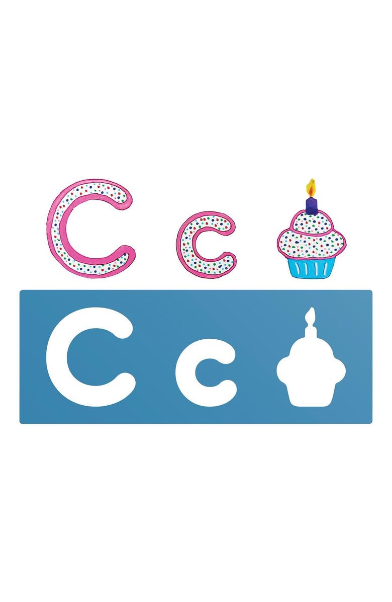 Roylco Big Alphabet and Picture Stencils, Alternate, color, Blue