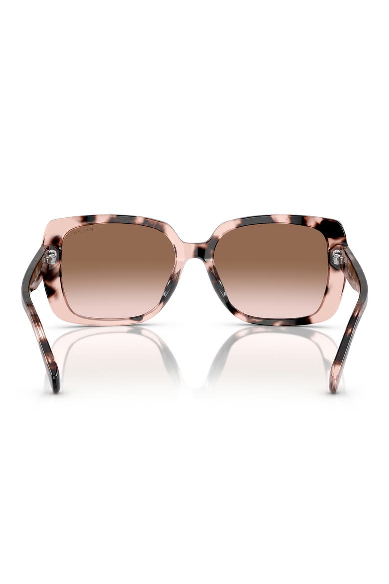 55mm Gradient Rectangular Sunglasses, Alternate, color, SHINY PINK HAVANA / BROWN
