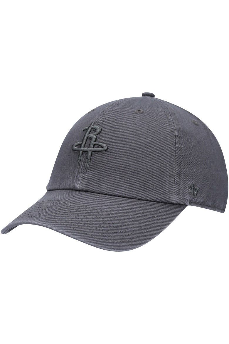 Men's '47 Charcoal Houston Rockets Team Clean Up Adjustable Hat, Main, color, Charcoal