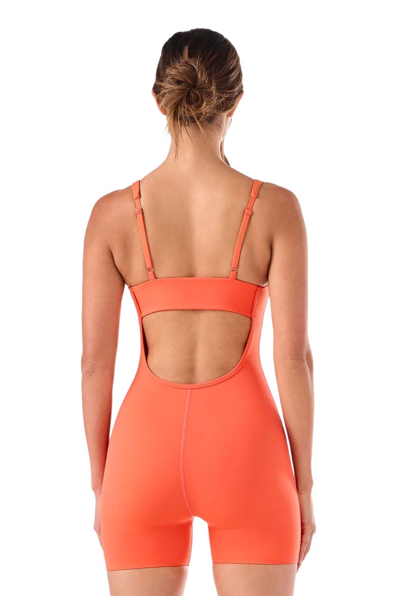 Short Bodysuit, Alternate, color, HOT CORAL